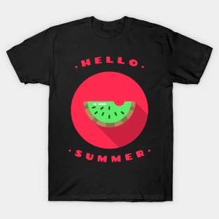 Hello Summer Delicious Watermelon Minimalist T-Shirt